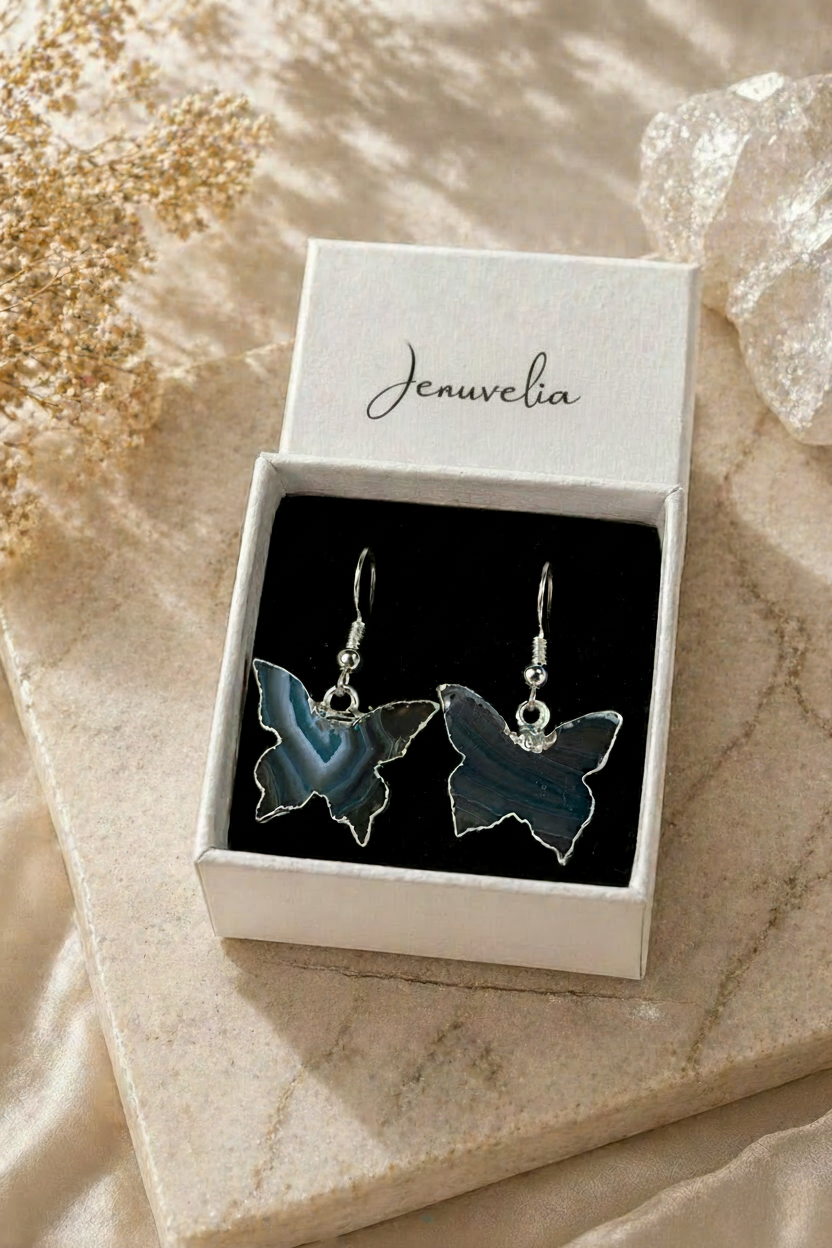 Achat Schmetterling Ohrhänger (20fg)