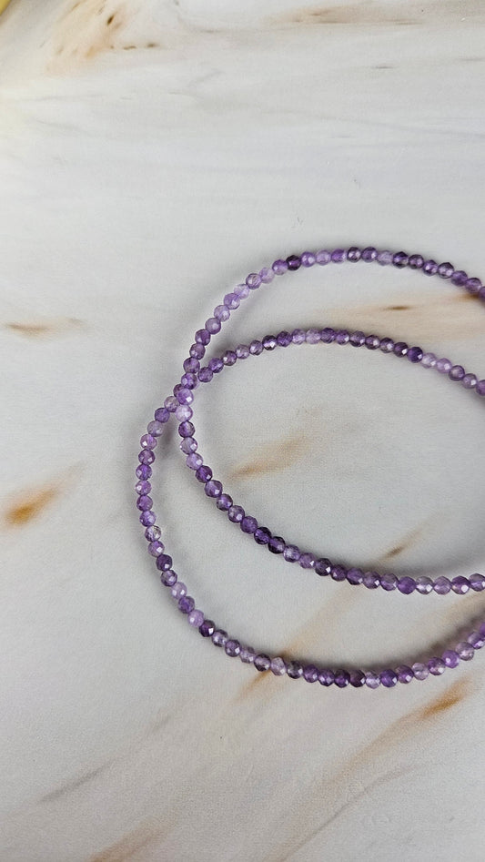 Faccetiertes Amethyst Armband mit Magnetverschluss (19ams)