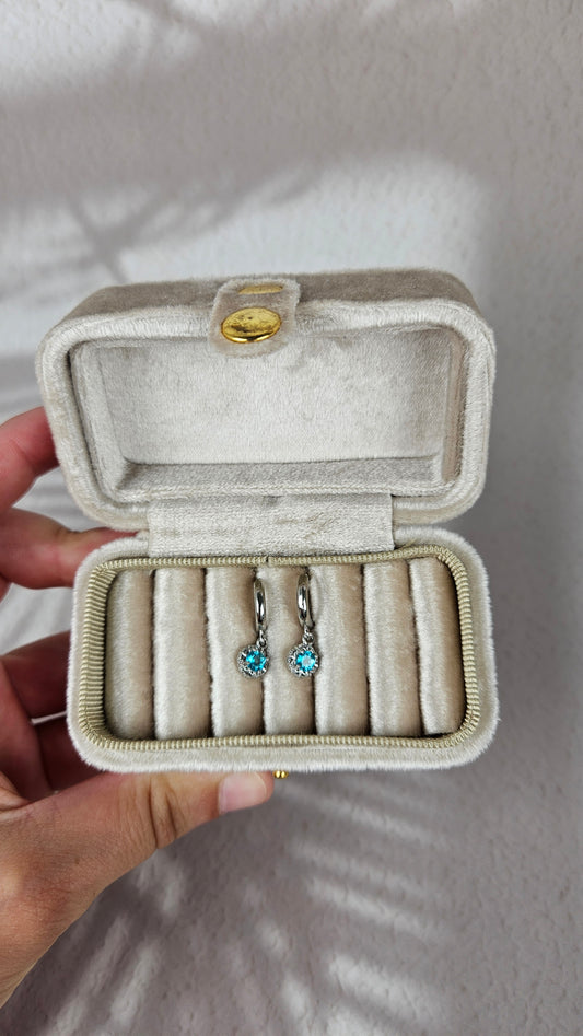 925 Silber Topas Creolen (18tt)