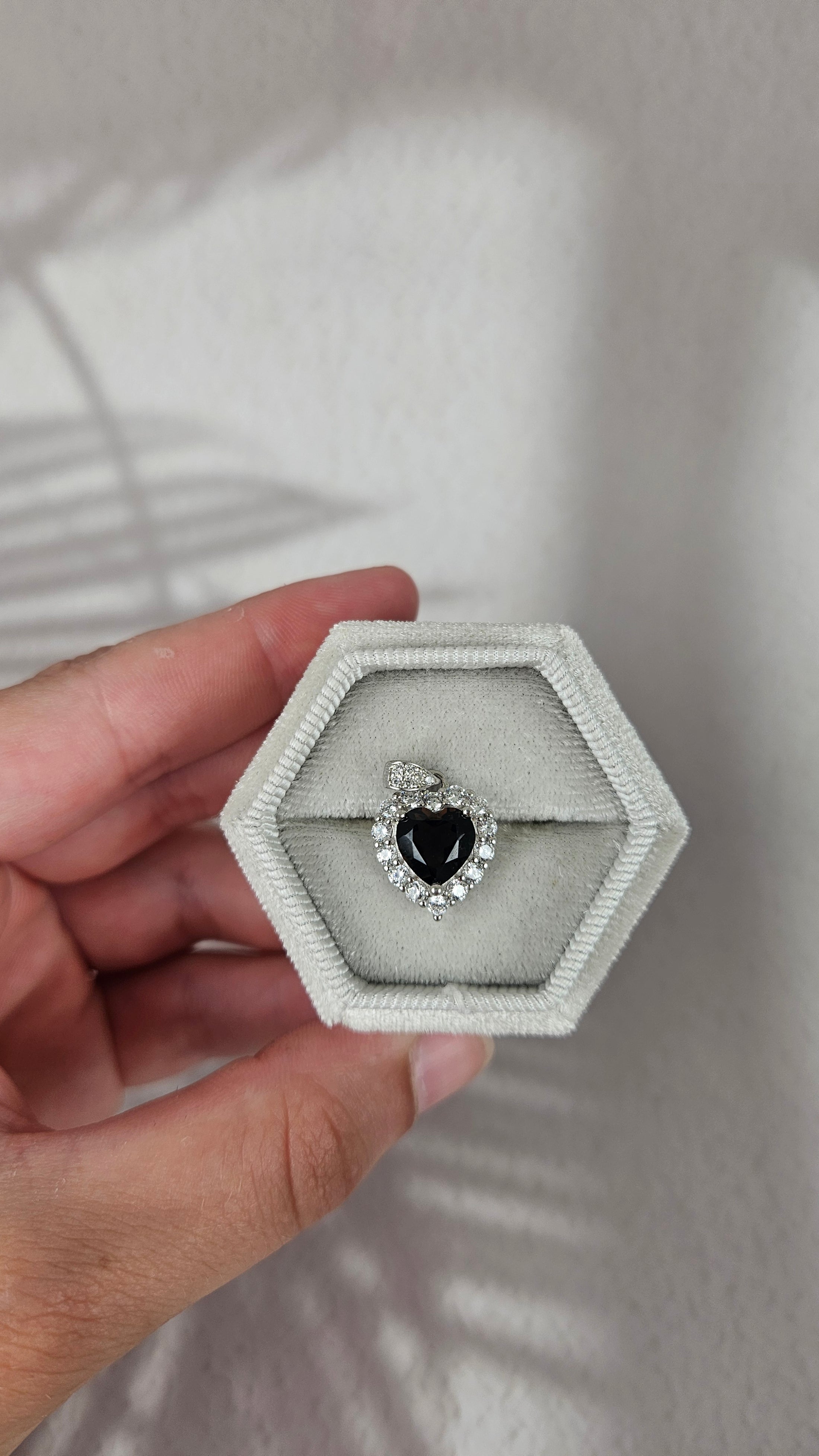 925 Silber Rauchquarz Herz Anhänger mit Zirkonen (28raq)