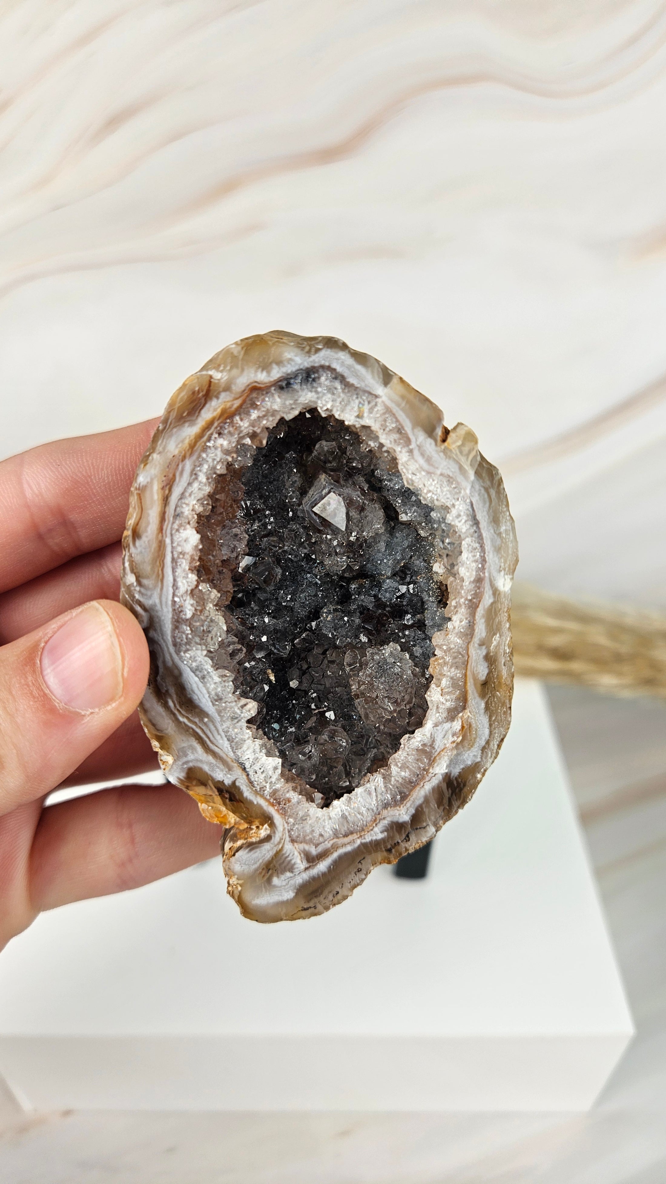 Achat Geode mit Stand (28bc)