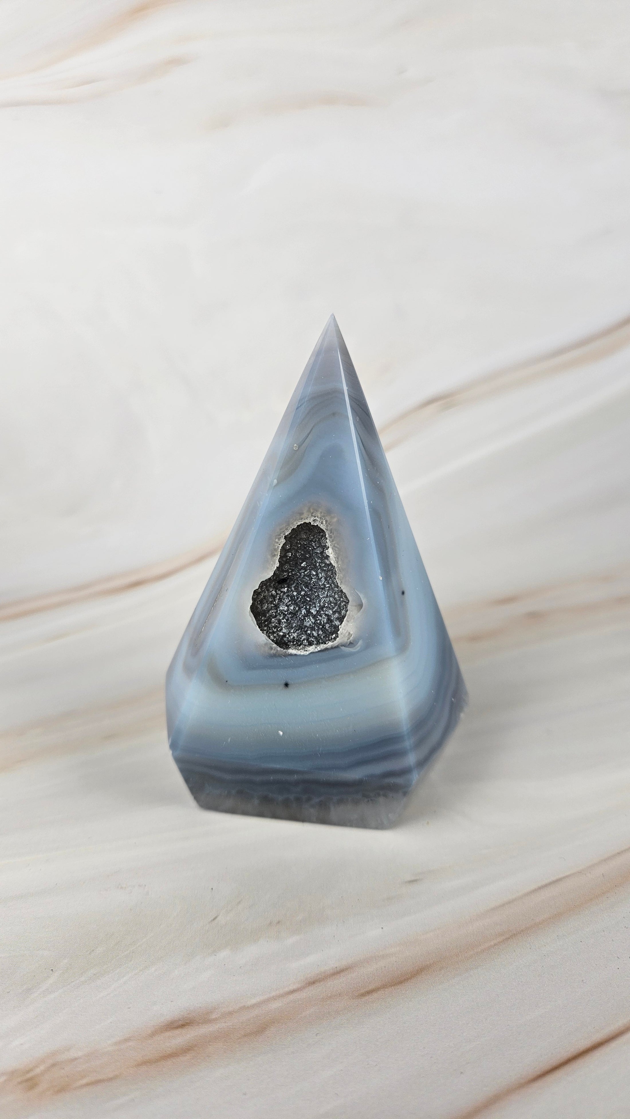 Druzy Achat Pyramide (38ipp)
