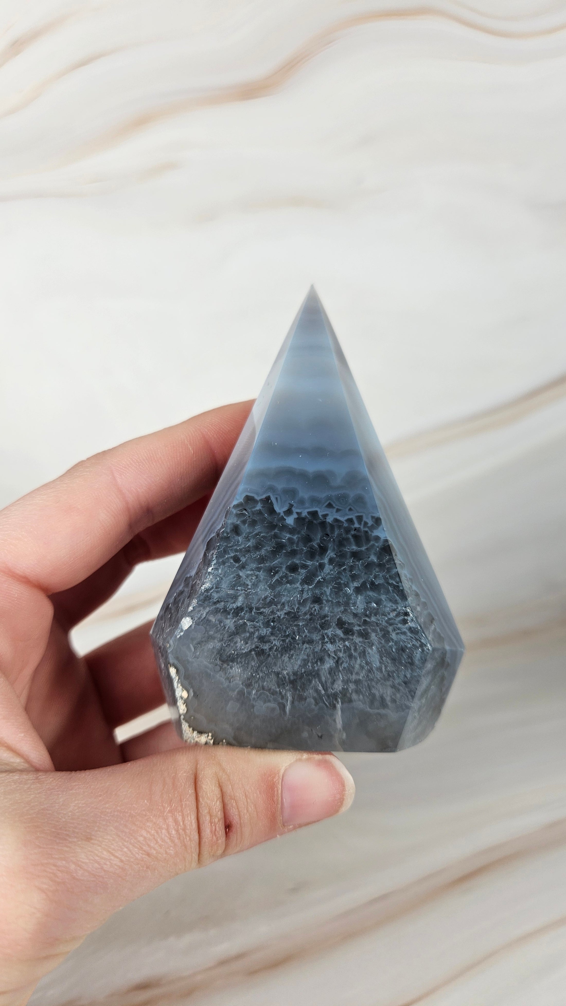 Druzy Achat Pyramide (38ipp)