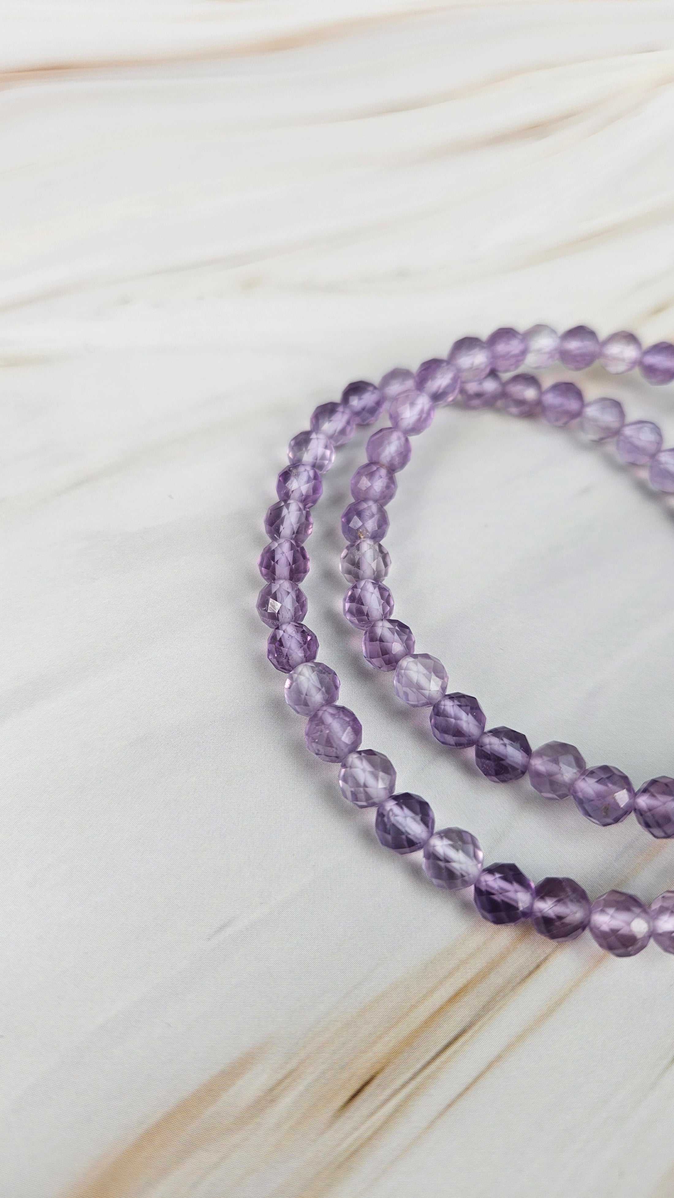Faccetiertes Amethyst Kugelarmband (18ams)