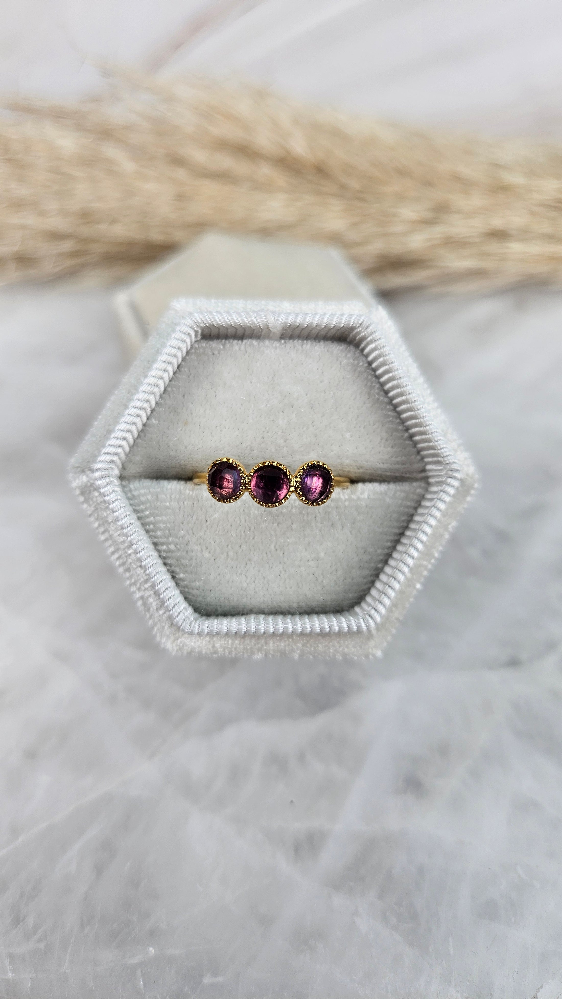 Eleni Ring in Gold & Amethyst