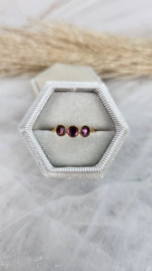 Eleni Ring in Gold & Amethyst