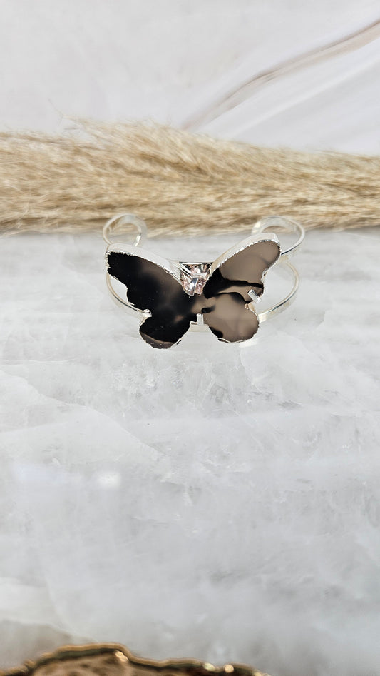 Achat Schmetterling Armreif in Silber (45sch)