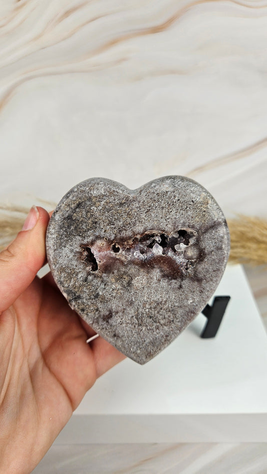 Druzy Pink Amethyst Herz (58zz)