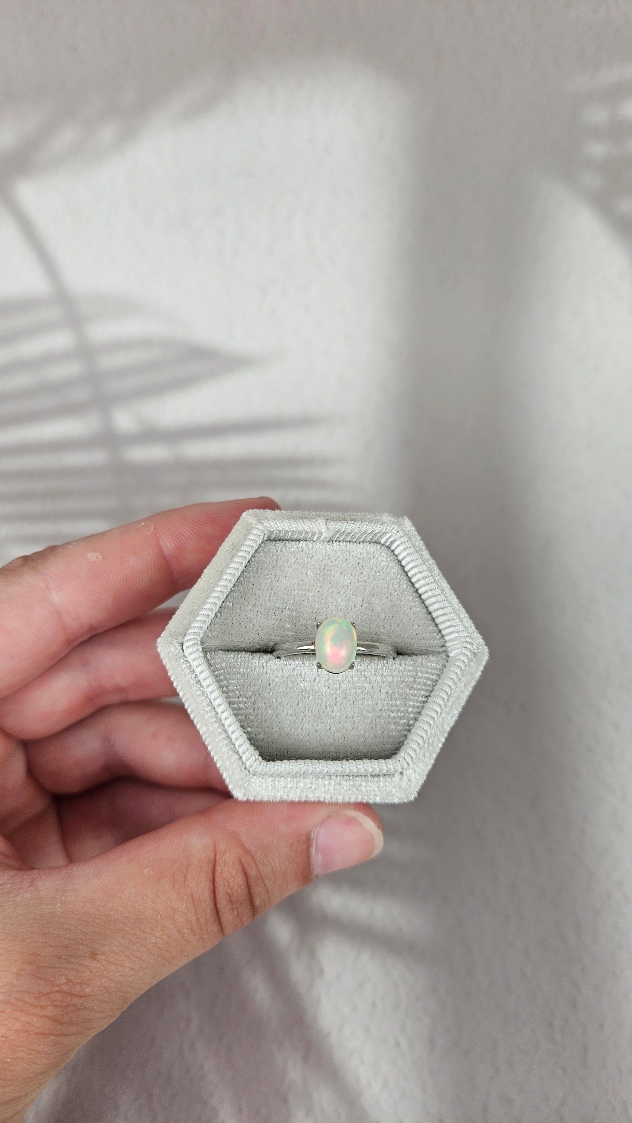 925 Silber Opal Ring (49opa)