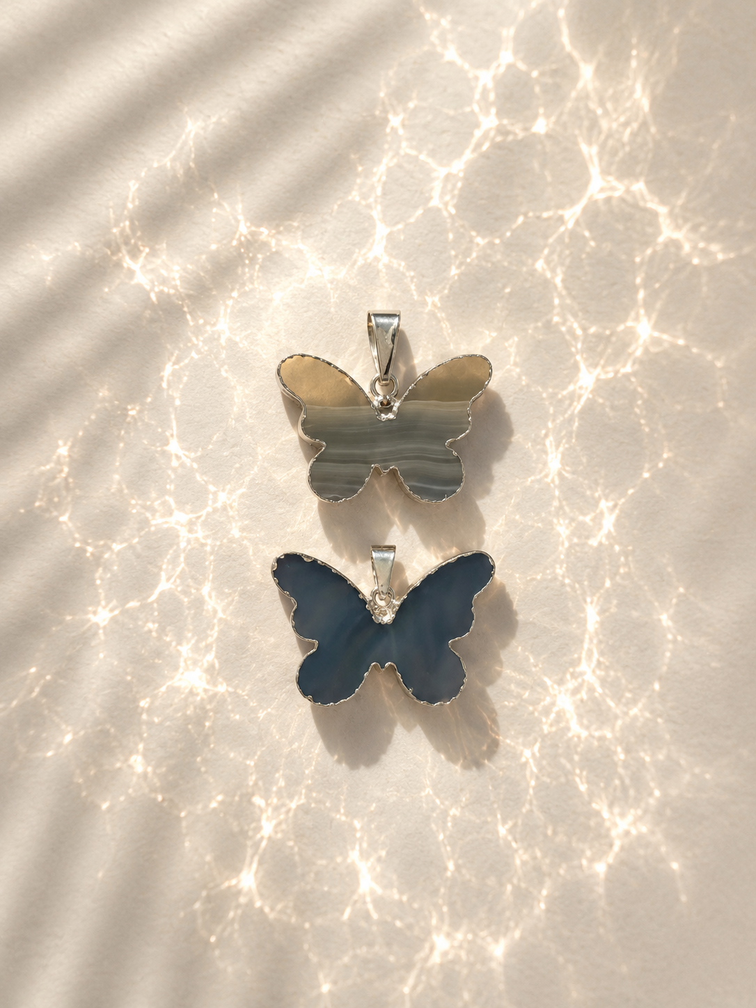 Achat Schmetterling Anhänger Groß (23jj)