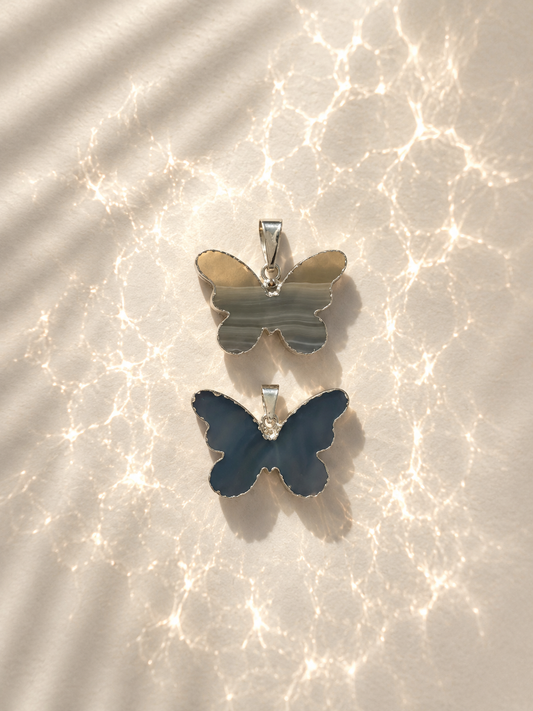 Achat Schmetterling Anhänger Groß (23jj)