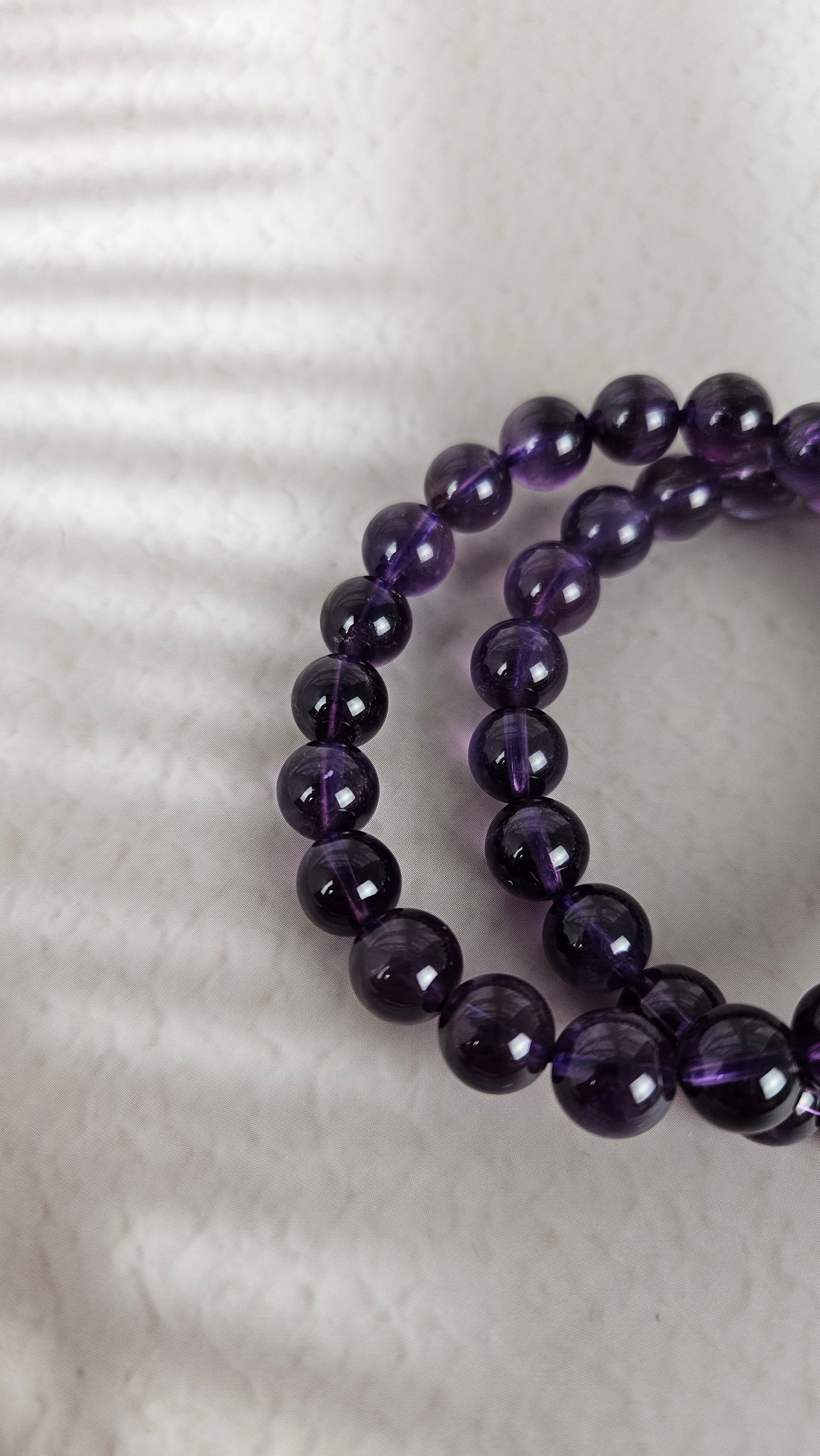 Dunkles Amethyst Kugelarmband (16amz)