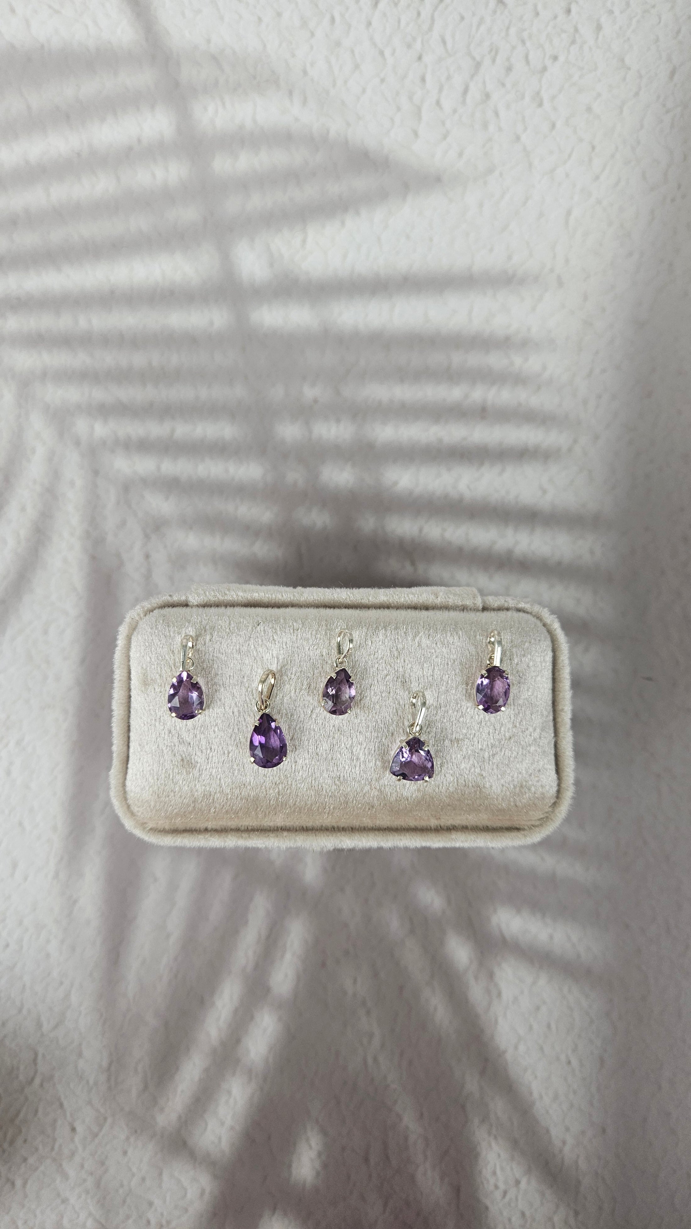 925 Silber faccetierter Amethyst Anhänger (39hj)