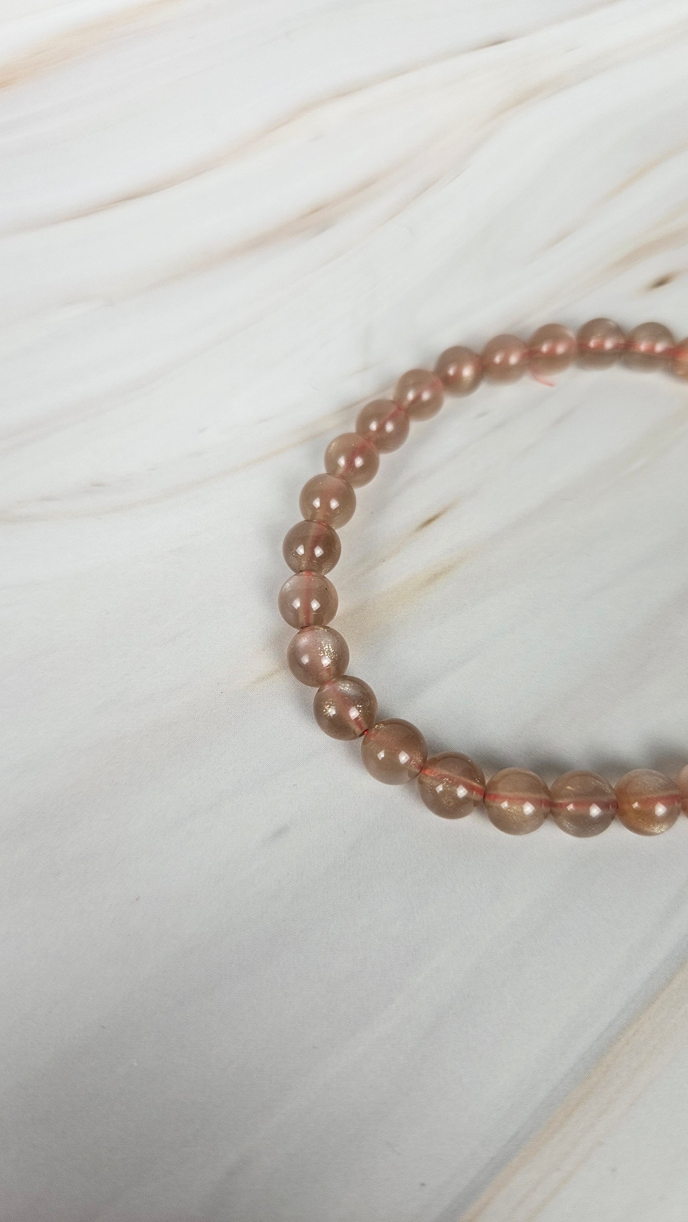 Pfirsich Mondstein Armband (16pfm)