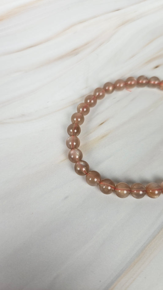 Pfirsich Mondstein Armband (16pfm)