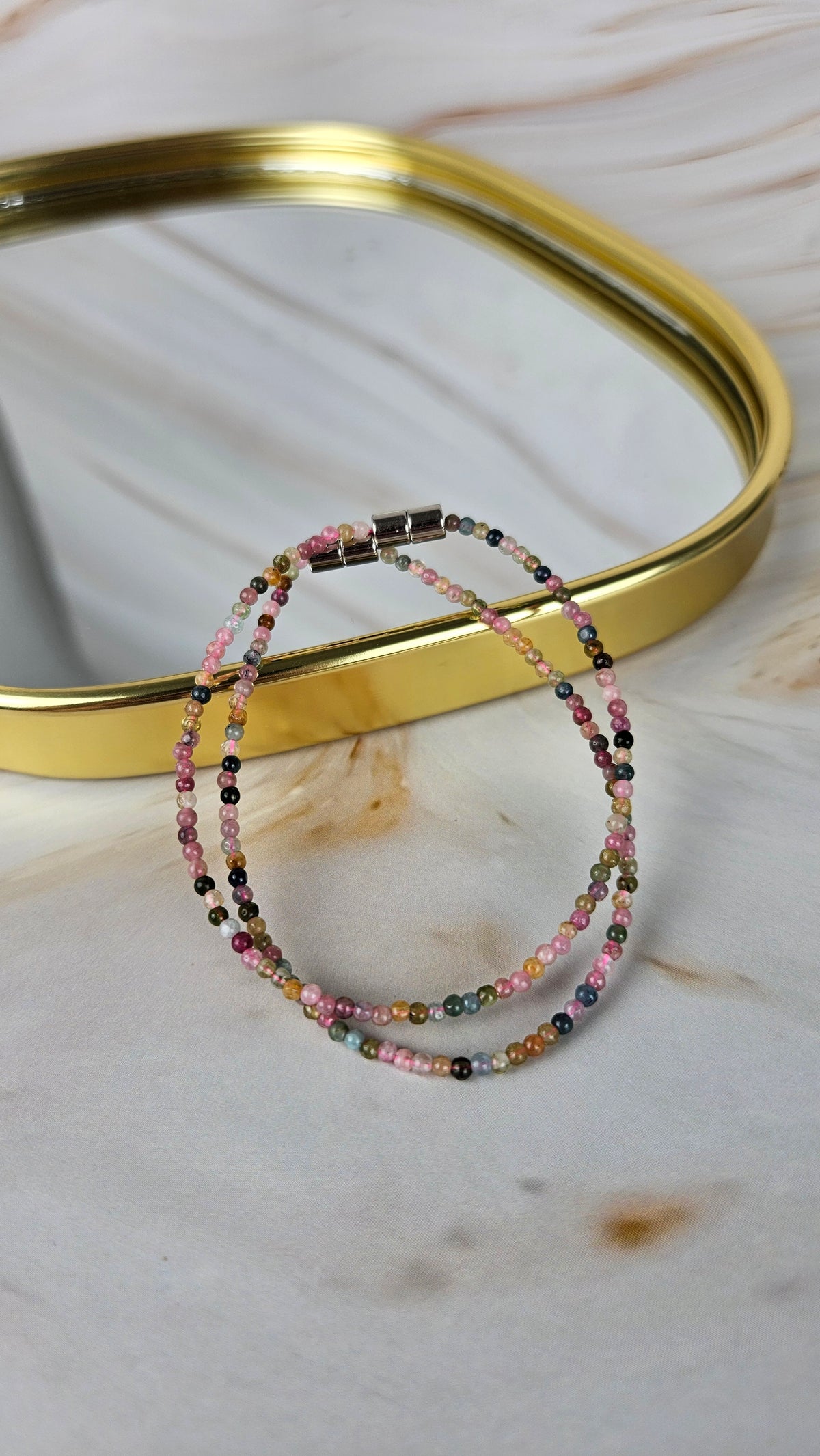 Faccetiertes buntes Turmalin Armband mit Magnetverschluss (19btu)