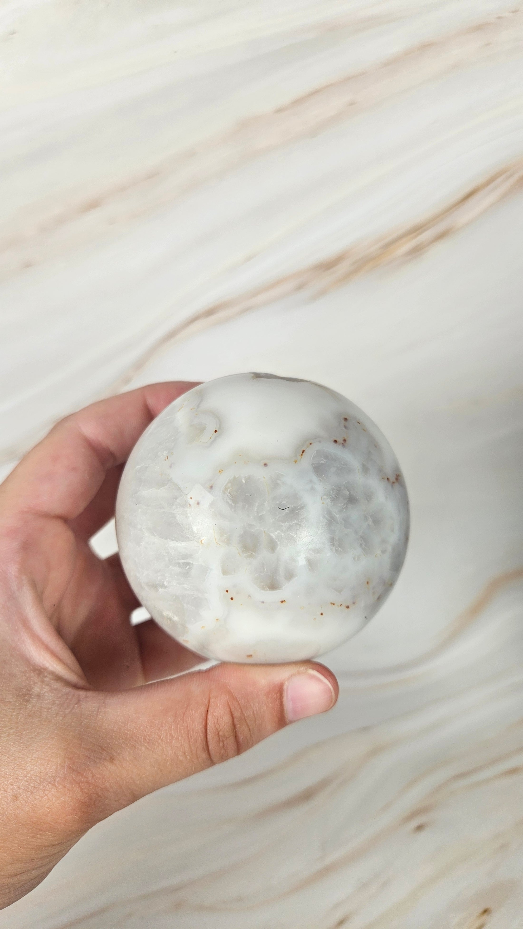 Druzy Achat Kugel (64d)