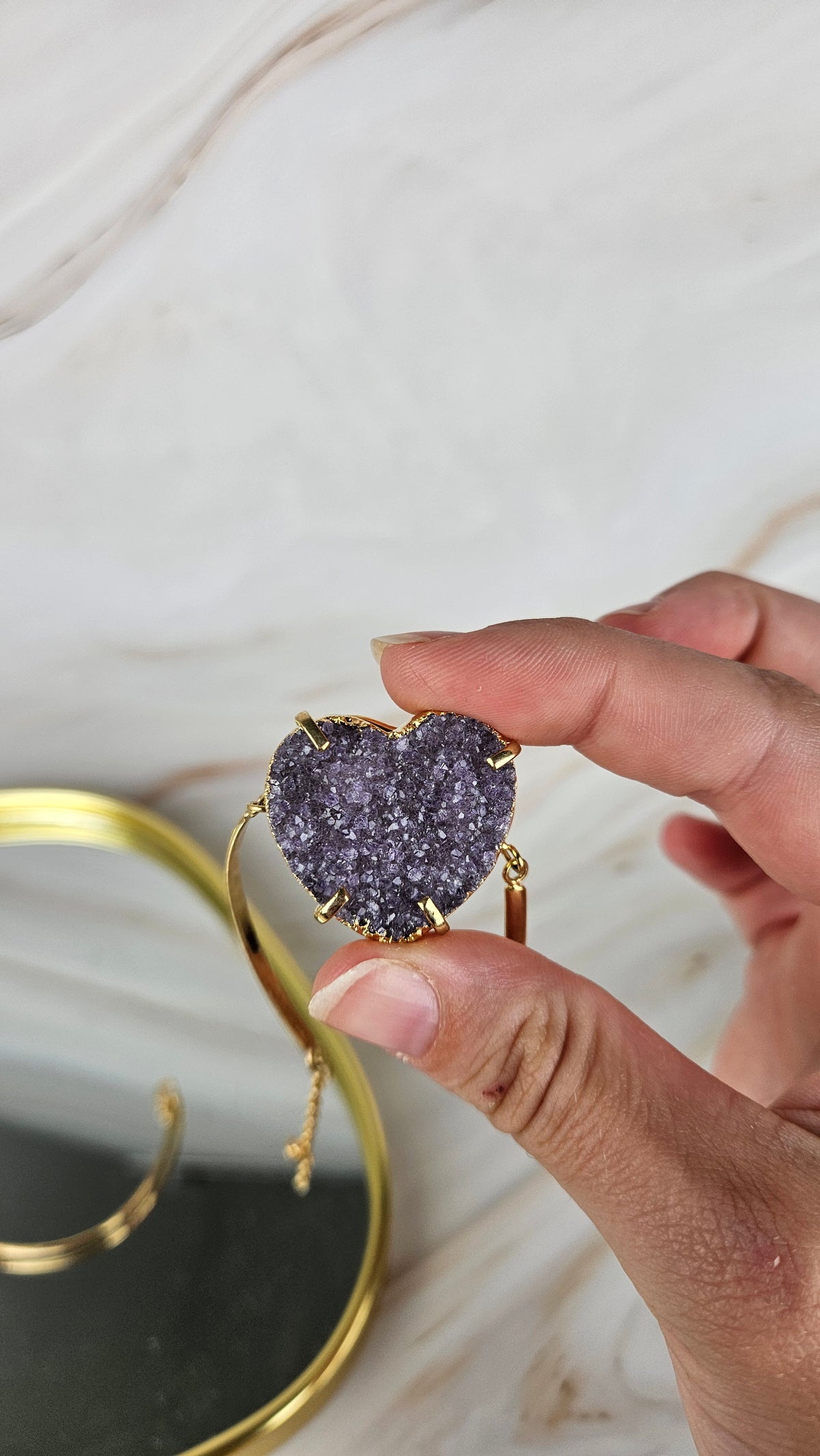 Druzy Amethyst Armband mit Verschluss (29aa)