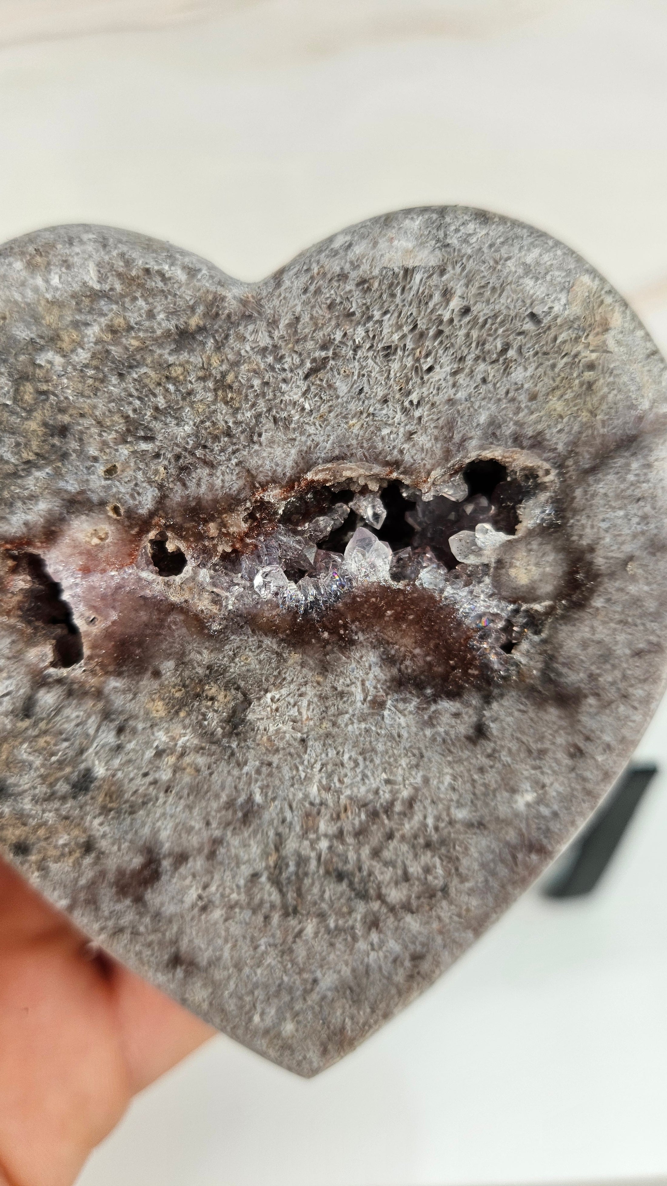 Druzy Pink Amethyst Herz (58zz)
