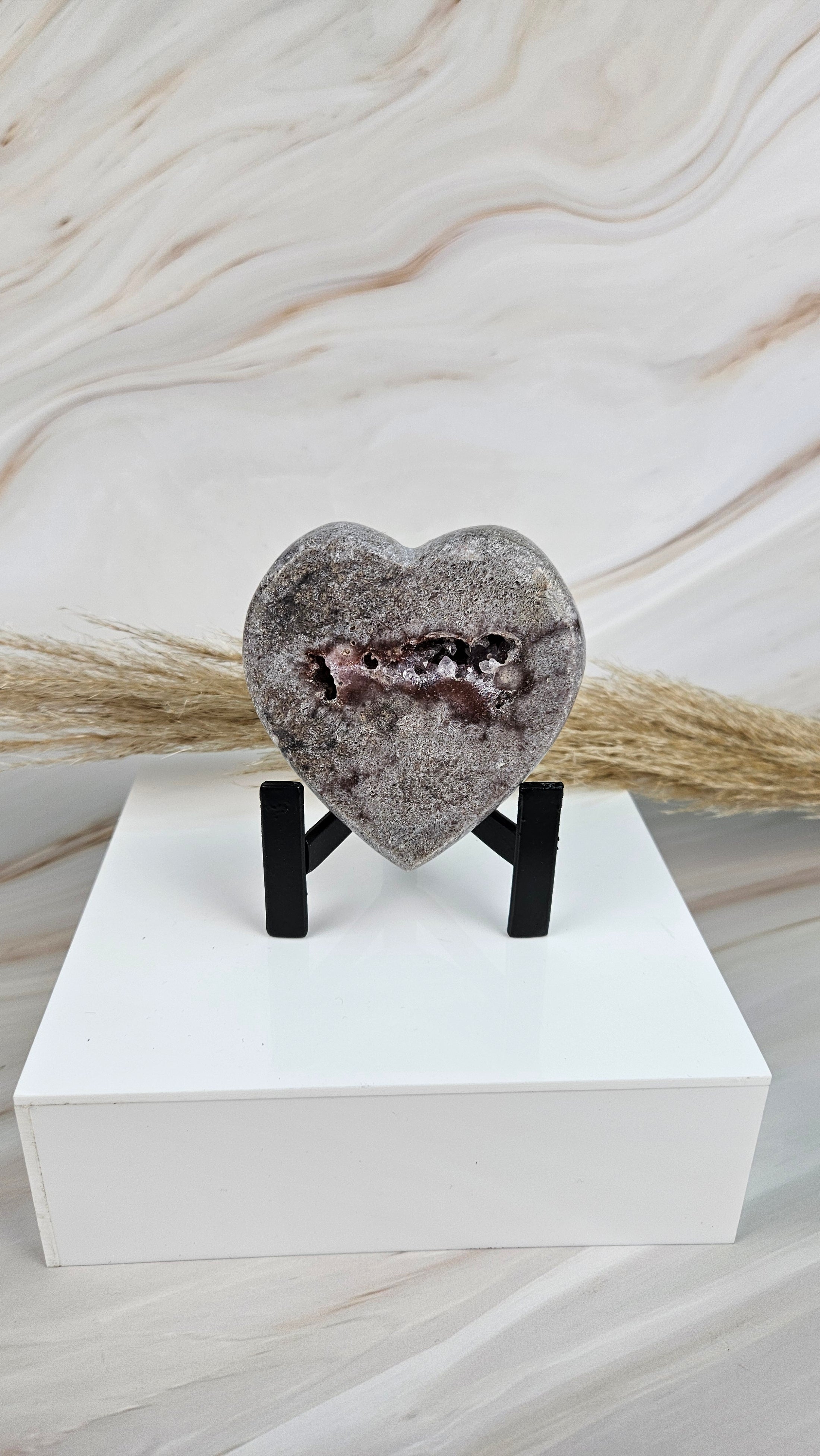 Druzy Pink Amethyst Herz (58zz)