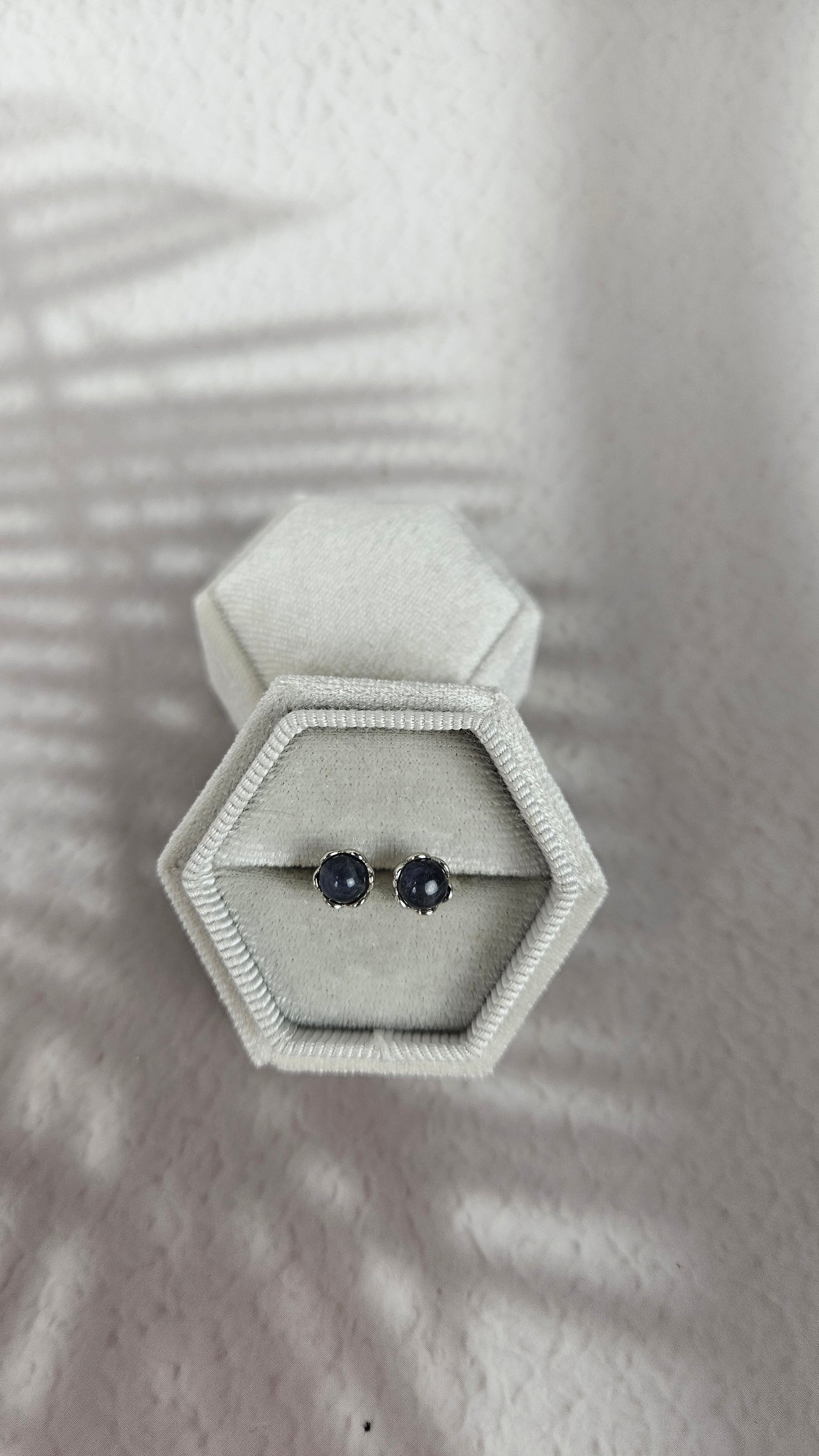 925 Silber Labradorit Blumen Ohrstecker (26bll)