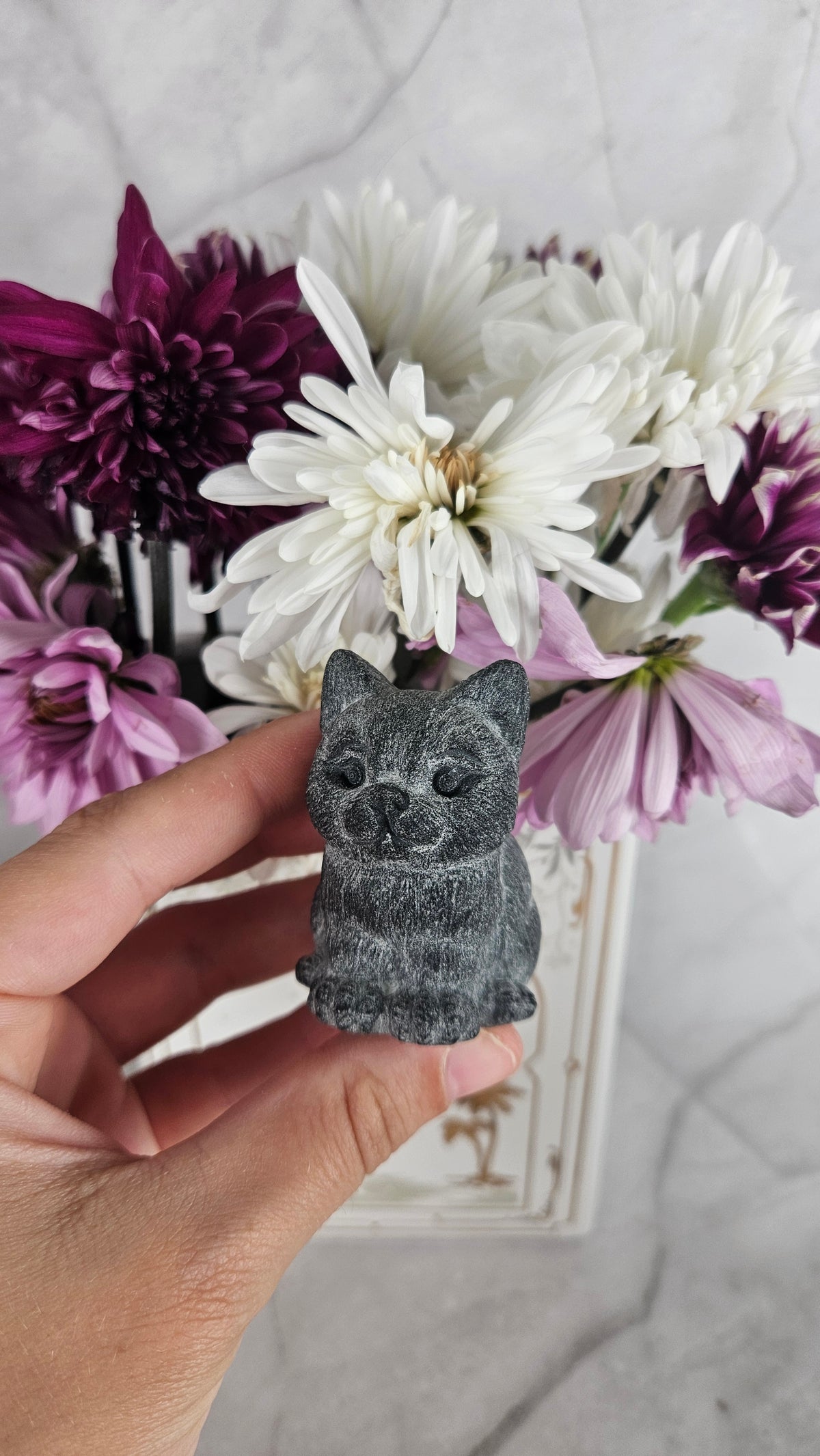 Obsidian Katze sitzende (20kas)