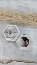 Bild in Galerie-Betrachter laden, Amethyst Mond Set aus Ring & Kettenanhänger in Silber (58cf)
