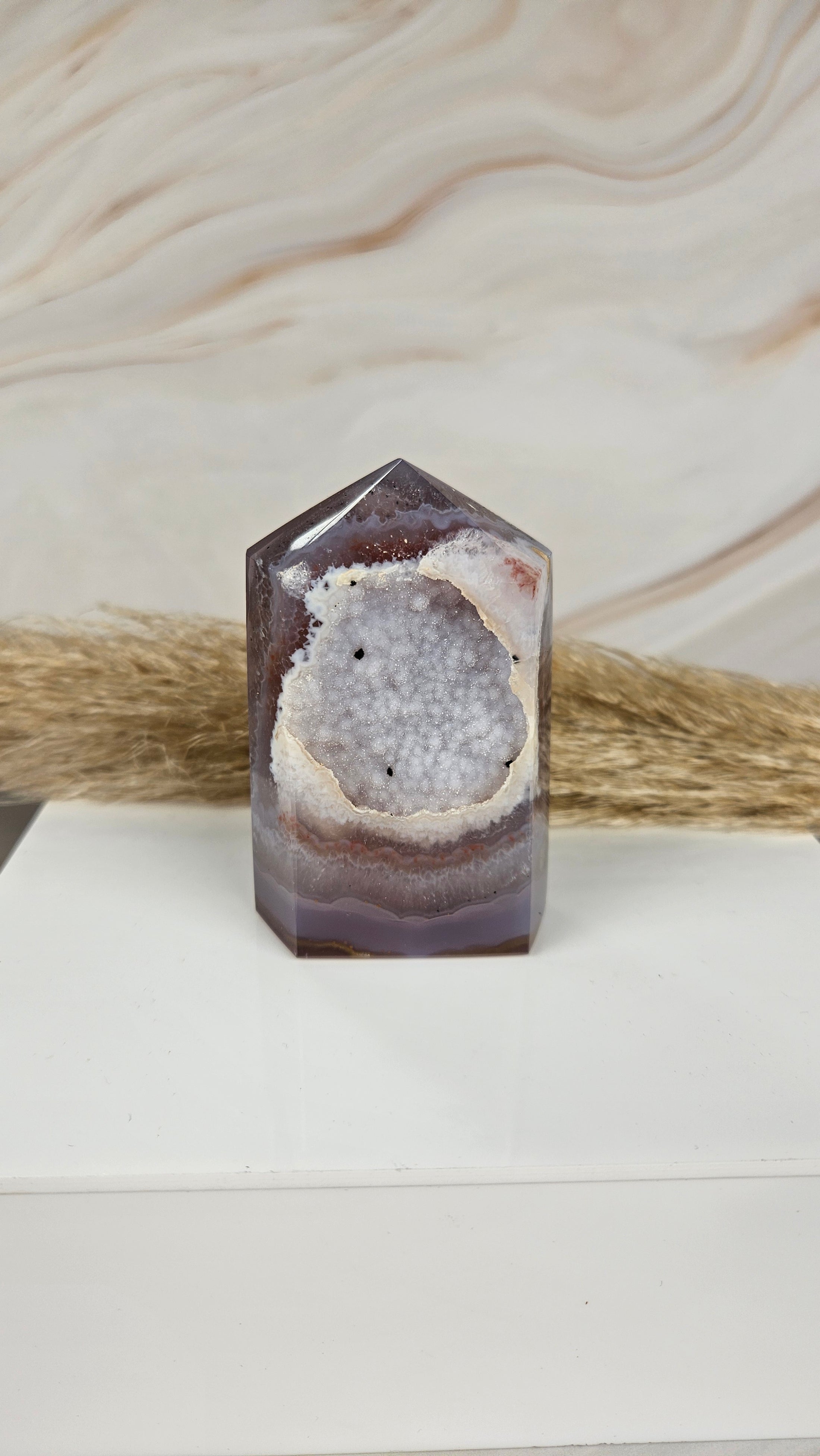 Druzy Achat Spitze (36lil)