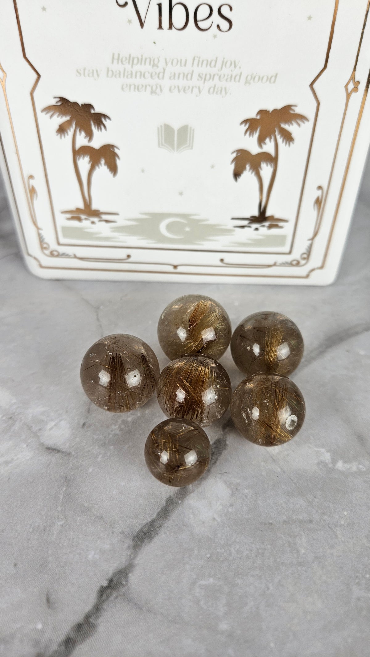 Gold Rutil Kugeln