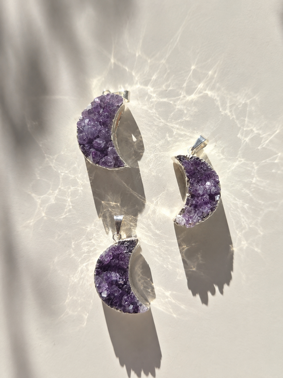 Amethyst Mond Anhänger inklusive Silber (28amg)