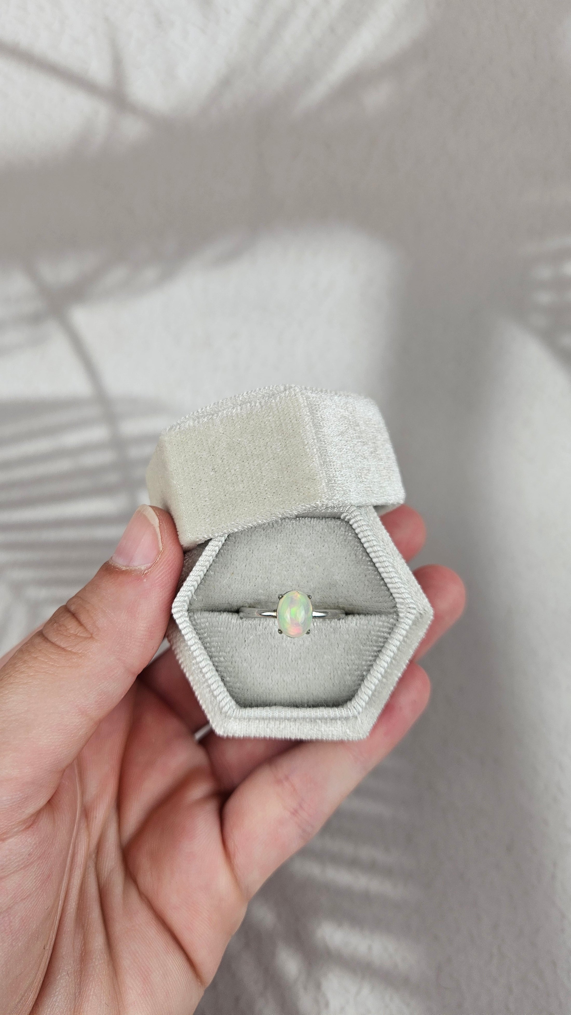 925 Silber Opal Ring (49opa)