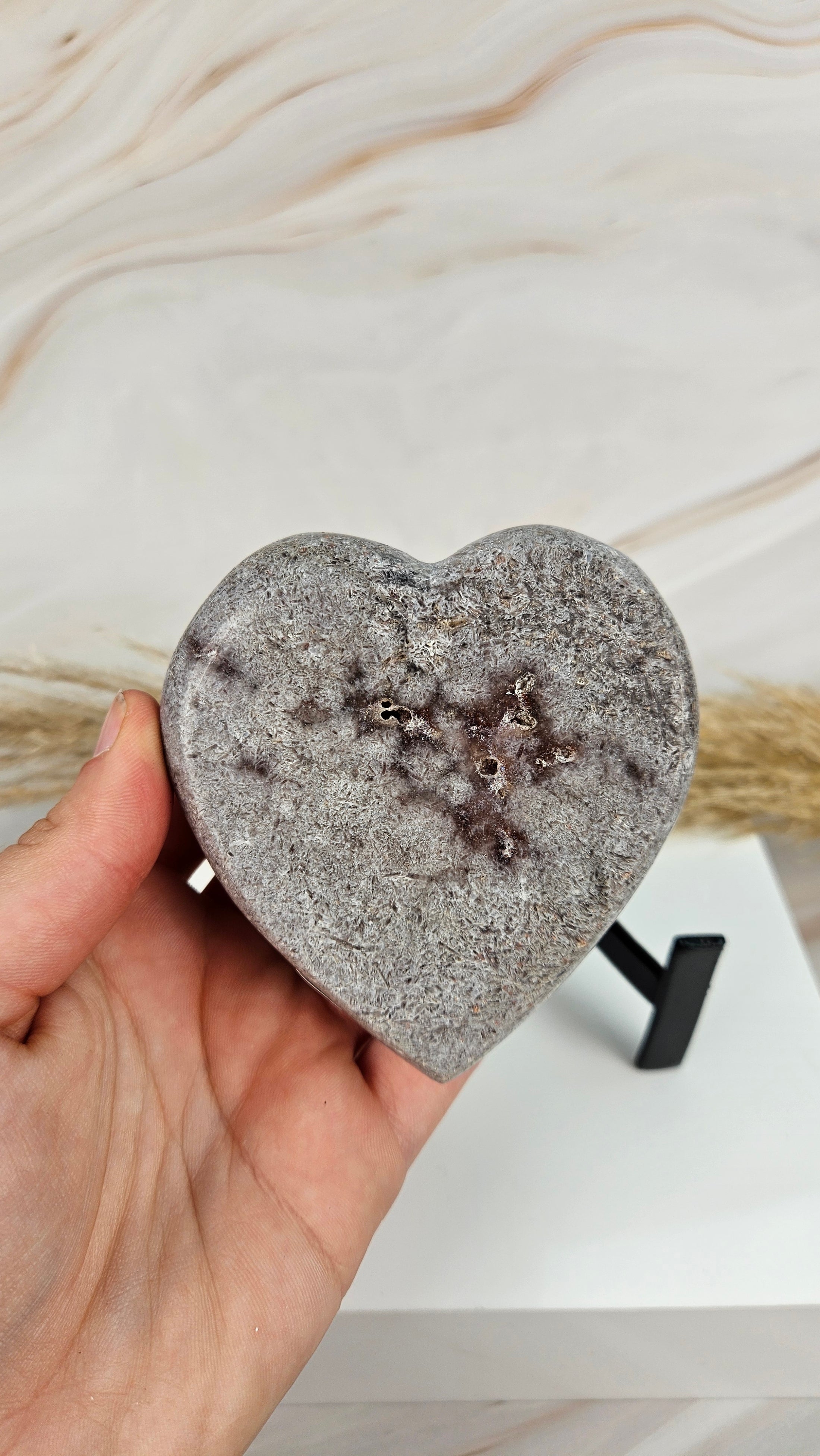 Druzy Pink Amethyst Herz (58zz)