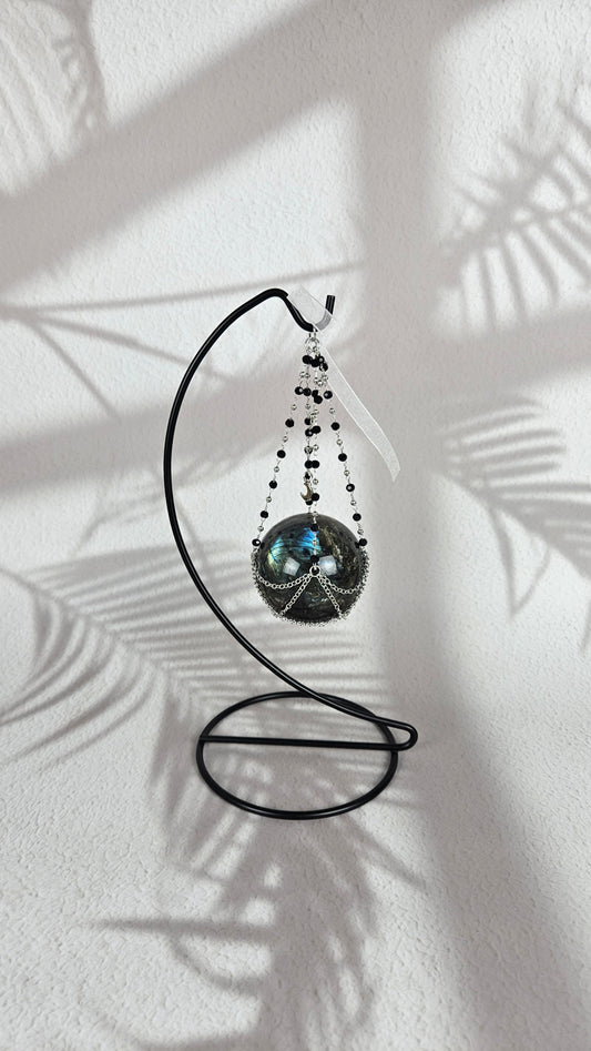Kugelständer mit Hängekette in Schwarz (19ss)