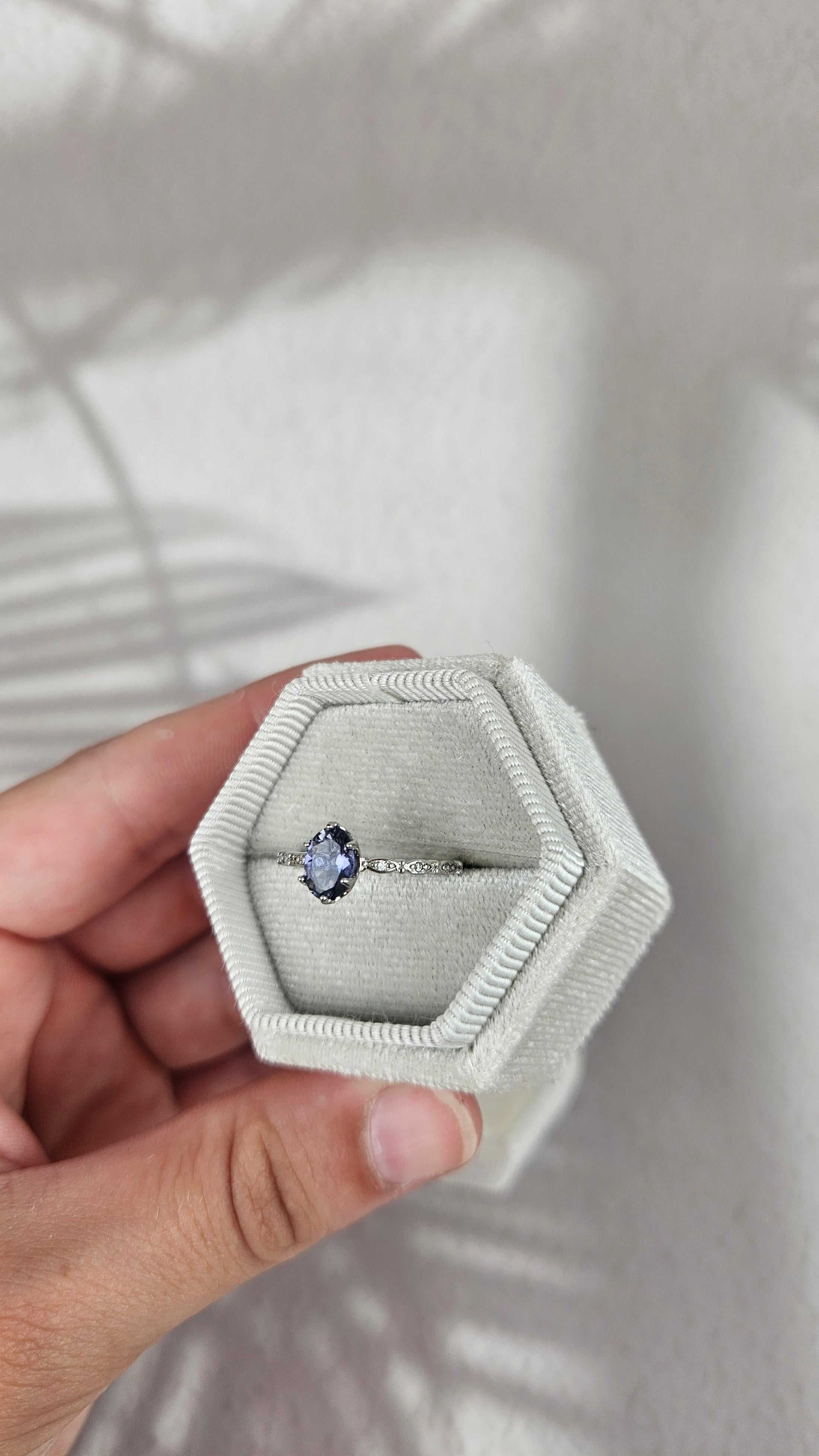 925 Silber Tansanit Ring (48tan)