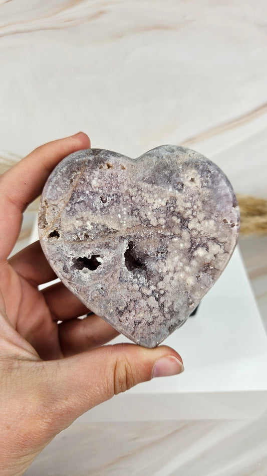 Druzy Pink Amethyst Herz (52oo)