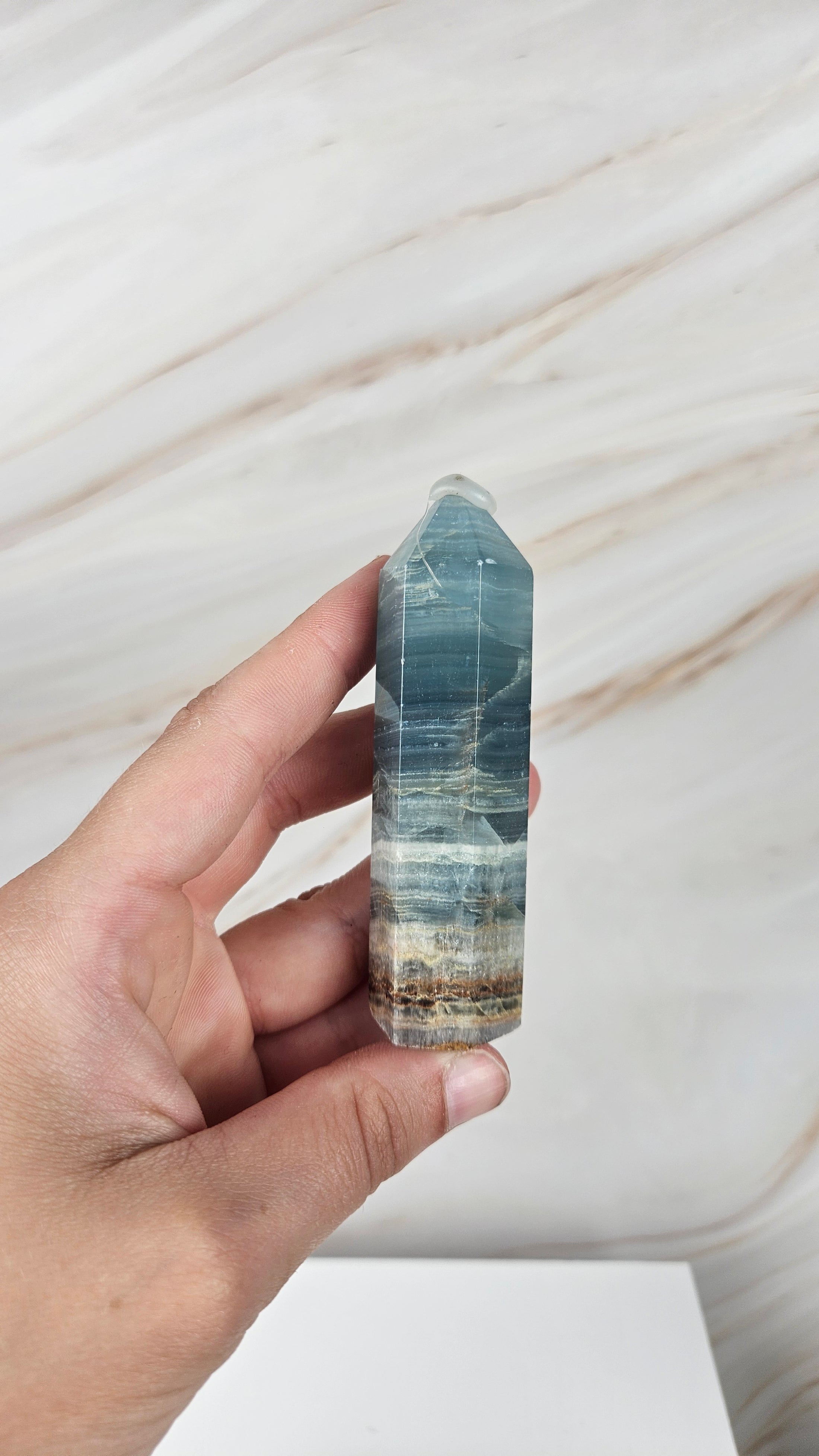 Blaue Onyx Spitze (14i)