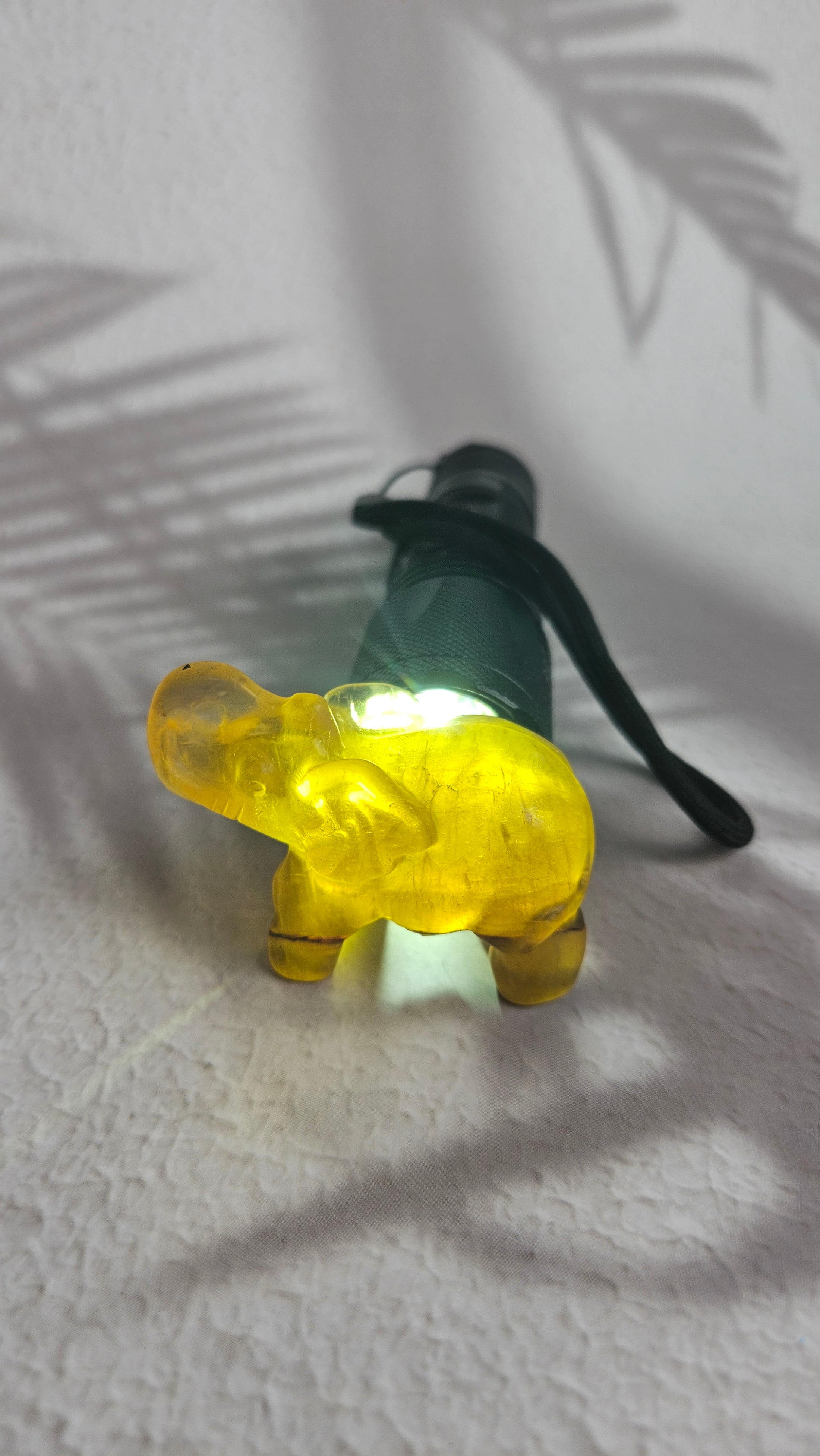 Fluorit Elefanten in Gelb (15elf)