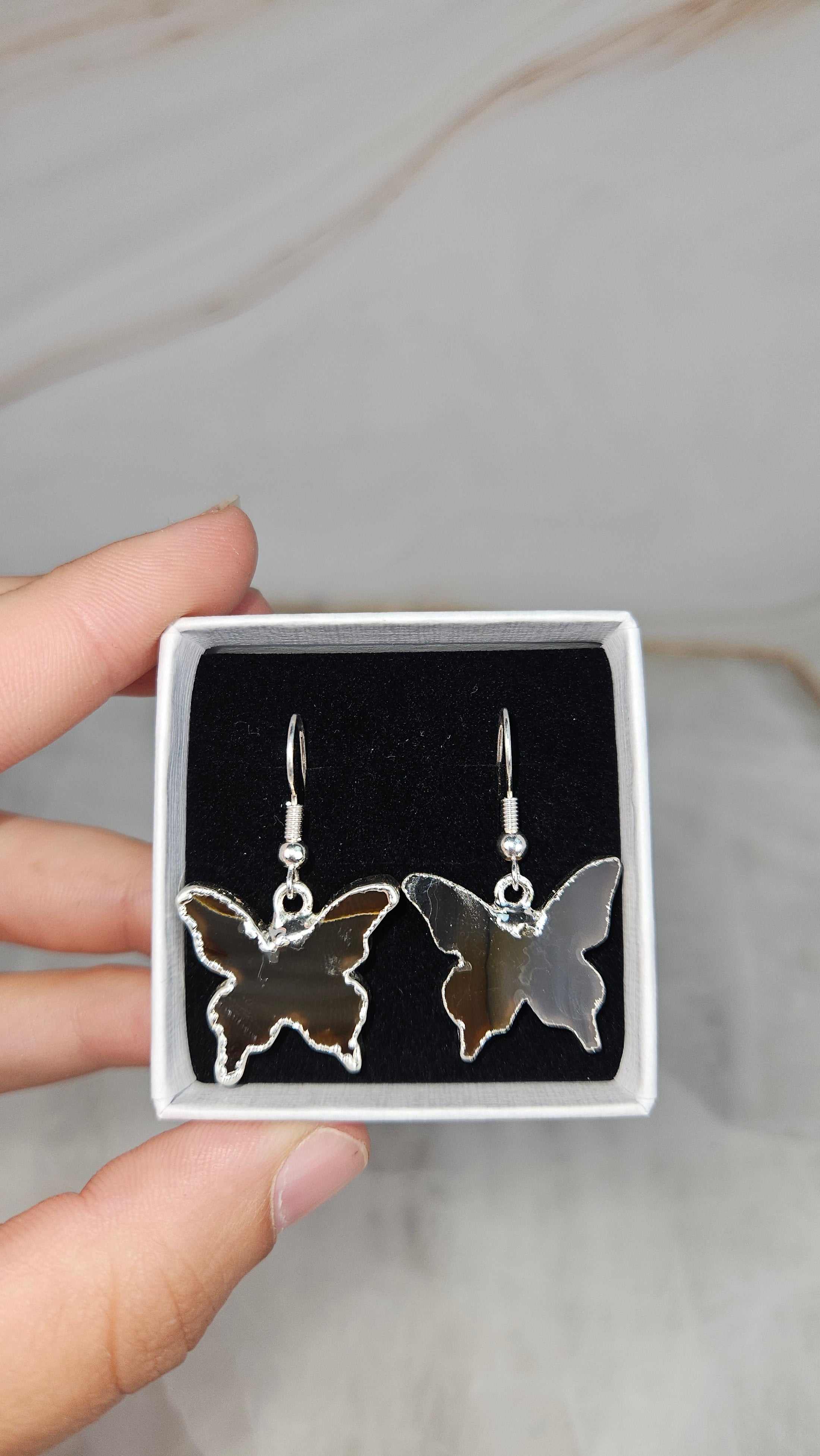 Achat Schmetterling Ohrhänger (20ac)