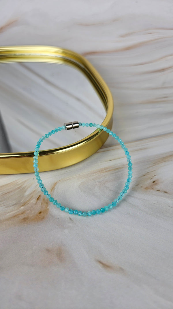 Faccetiertes Amazonit Armband mit Magnetverschluss (19amz)