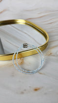 Bild in Galerie-Betrachter laden, Faccetiertes Aquamarin Armband mit Magnetverschluss (19aq)
