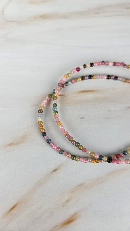 Faccetiertes buntes Turmalin Armband mit Magnetverschluss (19btu)