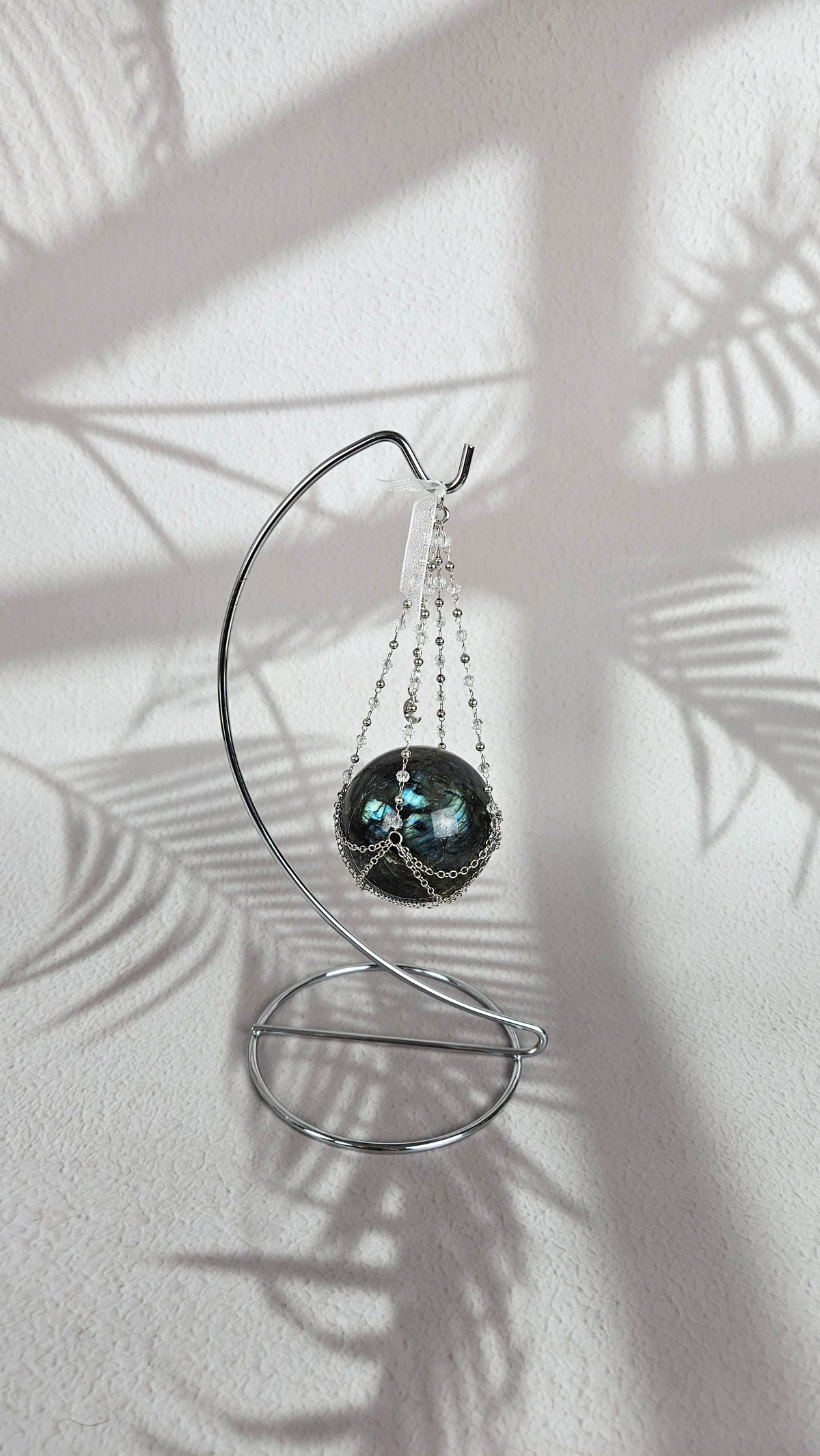 Kugelstand mit Hängekette in Silber (19ssi)